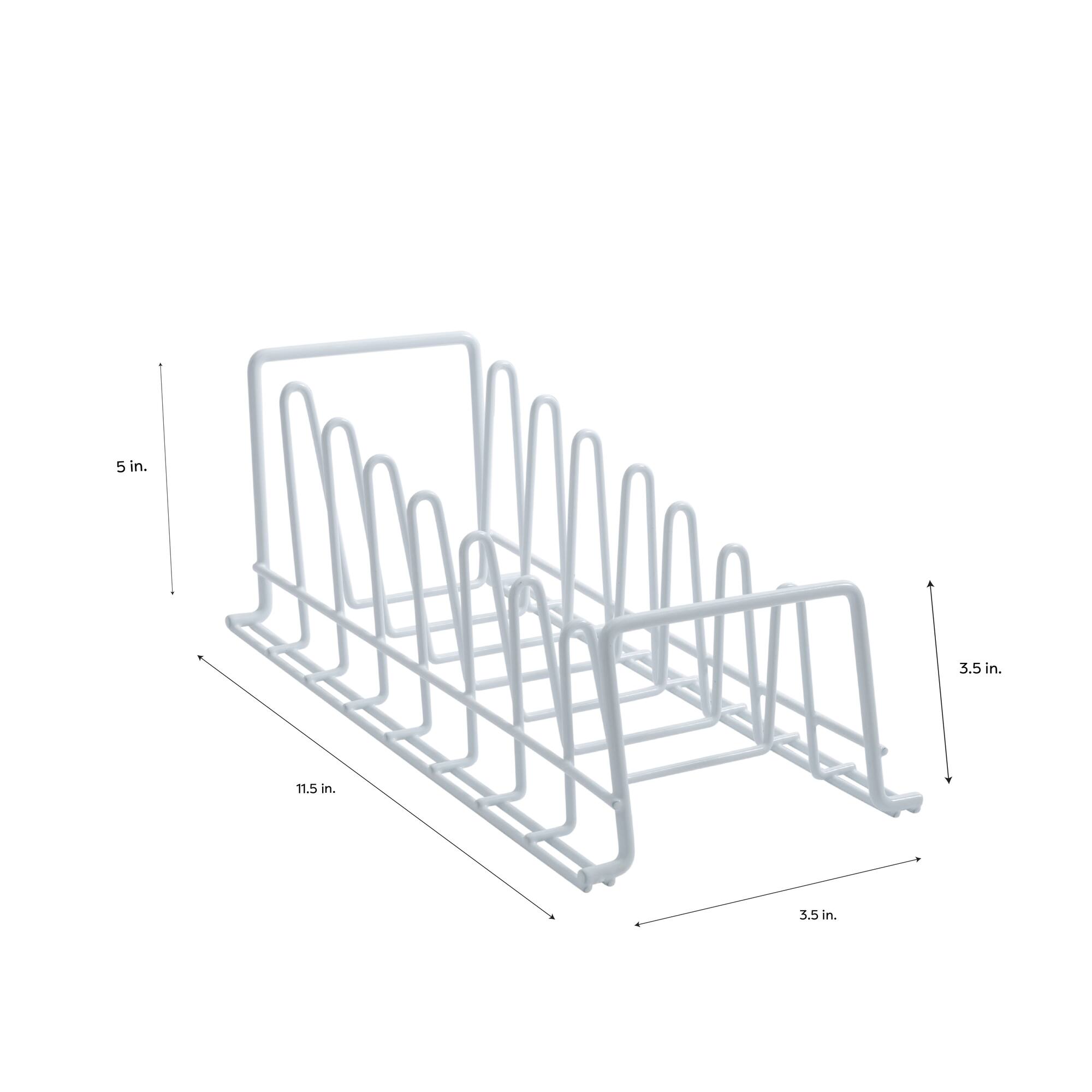 Organize It All White Deluxe Lid & Plates Organizer